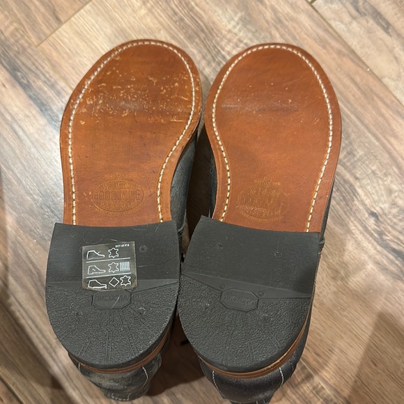 Wolverine 1000 mile boots genuine leather silver lace - Picture 5 of 9